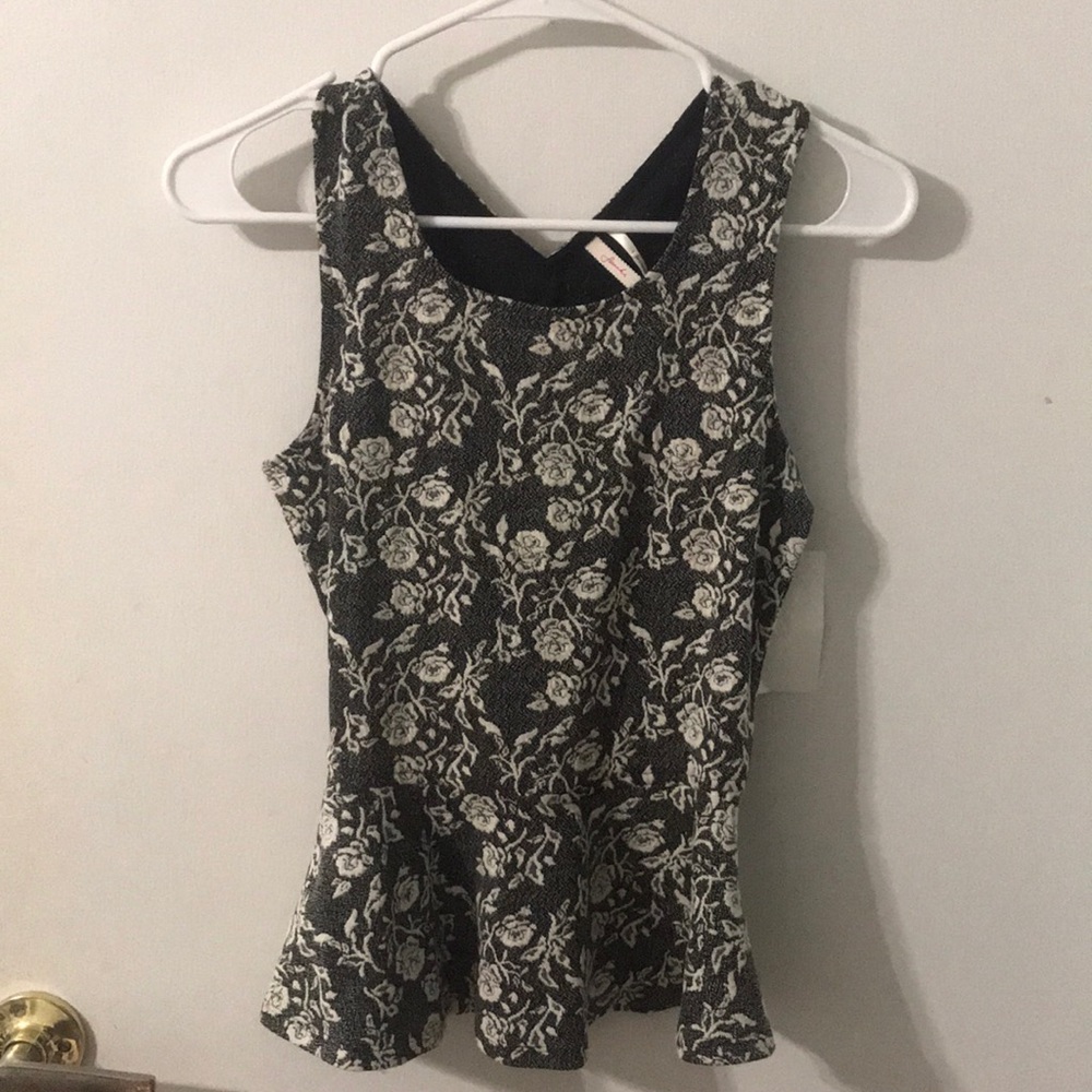Black peplum